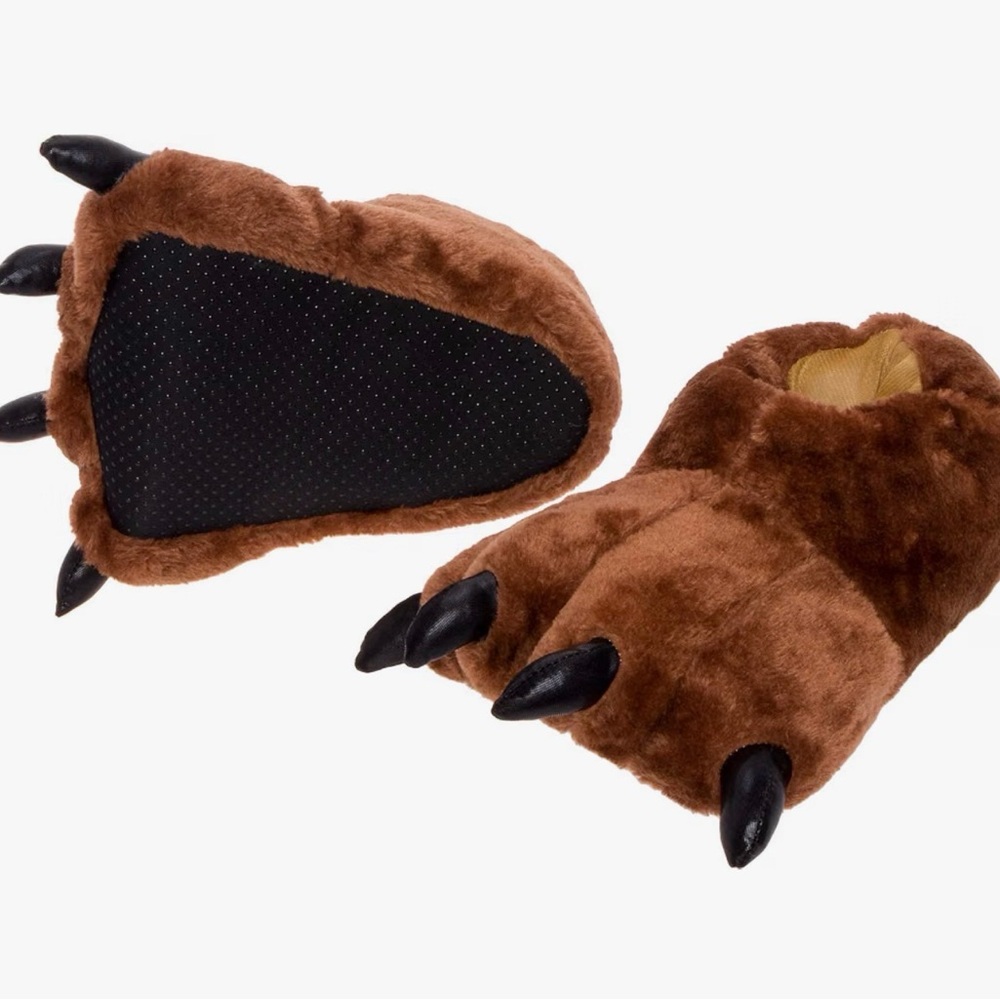 Fuzzy Bear Feet Slippers (Womens/Kids)
